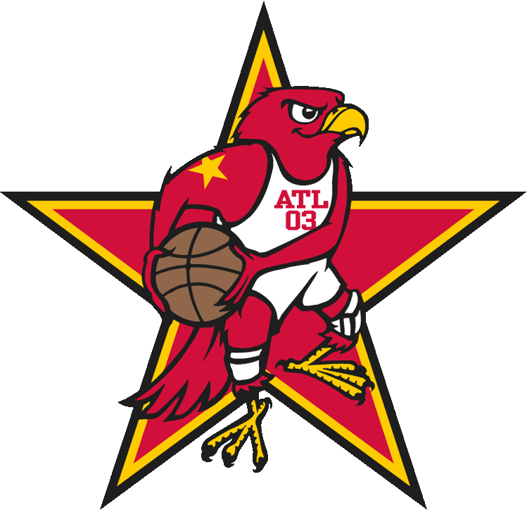 NBA All-Star Game 2002-2003 Mascot Logo vinyl decal